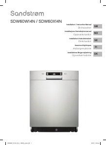 Brugsanvisning Sandstrøm SDW60X14N Opvaskemaskine