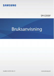 Bruksanvisning Samsung SM-G930F Galaxy S7 Mobiltelefon