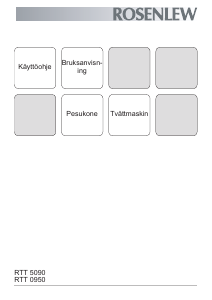 Bruksanvisning Rosenlew RTT0950 Tvättmaskin