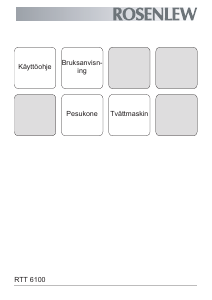 Bruksanvisning Rosenlew RTT6100 Tvättmaskin
