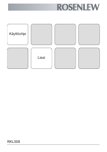 Käyttöohje Rosenlew RKL508 Liesi
