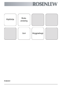 Bruksanvisning Rosenlew ROB20601WK Ugn