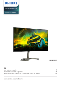 Manual de uso Philips 27M1F5800 Momentum 5000 Monitor de LED