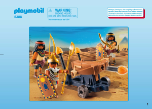 Manuale Playmobil set 5388 Egyptians Soldati egizi con lanciadardi
