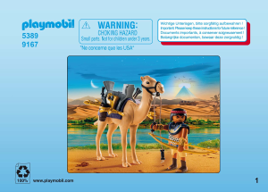 Handleiding Playmobil set 5389 Egyptians Egyptische krijger met dromedaris