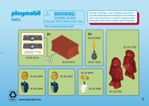 Manual de uso Playmobil set 6483 Egyptians Tesoro del faraón