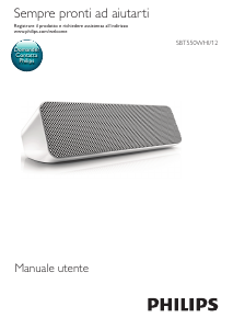 Manuale Philips SBT550WHI Altoparlante