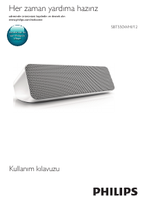 Kullanım kılavuzu Philips SBT550WHI Hoparlör