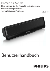 Bedienungsanleitung Philips SPA2100 Lautsprecher