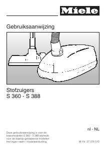 Handleiding Miele S 360 Stofzuiger