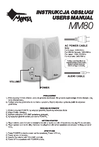Handleiding Manta MM80 Luidspreker