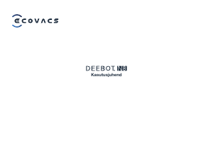 Kasutusjuhend ECOVACS Deebot N8 Tolmuimeja