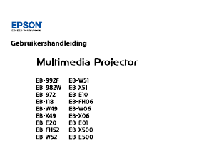 Handleiding Epson EB-X06 Beamer