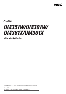 Manuál NEC UM361X Projektor