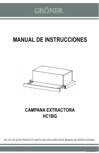 Manual de uso Gröner HC1BG Campana extractora