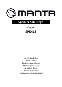 Manual de uso Manta SPK413 San Diego Altavoz