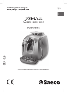 Bruksanvisning Philips Saeco HD8747 Xsmall Kaffebryggare