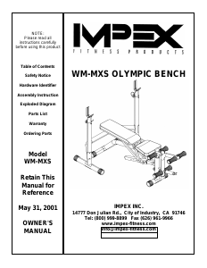 Handleiding Impex WM-MXS Fitnessapparaat