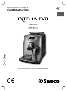 Manual Philips Saeco HD8753 Intelia Evo Coffee Machine