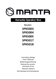 Handleiding Manta SPK5004 Luidspreker