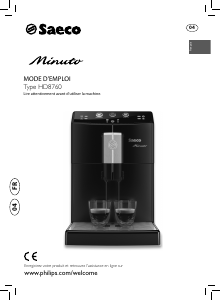 Mode d’emploi Philips Saeco HD8760 Minuto Cafetière