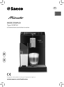 Mode d’emploi Philips Saeco HD8763 Minuto Cafetière