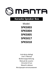 Instrukcja Manta SPK5017 Głośnik
