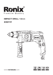 Handleiding Ronix 2221V Klopboormachine