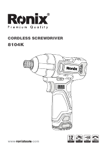 Handleiding Ronix 8104K Schroefmachine