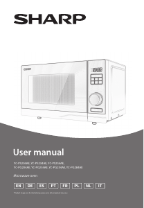 Manual de uso Sharp YC-PS254AE-S Microondas