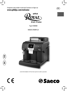 Mode d’emploi Philips Saeco HD8920 Royal Cafetière