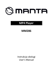Instrukcja Manta MM286 Odtwarzacz Mp3