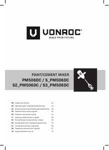 Mode d’emploi Vonroc S_PM506DC Mélangeur à ciment