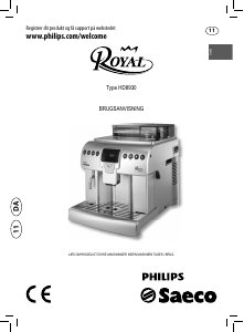 Brugsanvisning Philips Saeco HD8930 Royal Kaffemaskine