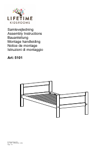 Manual Lifetime 5101 Basic Bed Frame