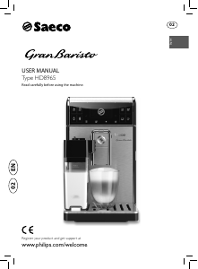 Manual Philips Saeco HD8965 GranBaristo Coffee Machine
