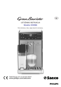 Rokasgrāmata Philips Saeco HD8966 GranBaristo Kafijas automāts