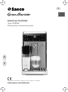 Manuál Philips Saeco HD8966 GranBaristo Kávovar