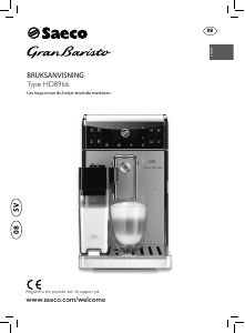 Bruksanvisning Philips Saeco HD8966 GranBaristo Kaffebryggare