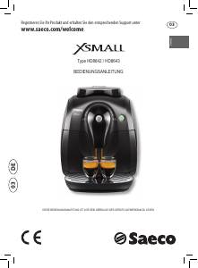 Bedienungsanleitung Philips Saeco HD8643 Xsmall Espressomaschine