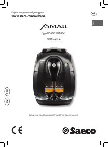 Manual Philips Saeco HD8643 Xsmall Espresso Machine