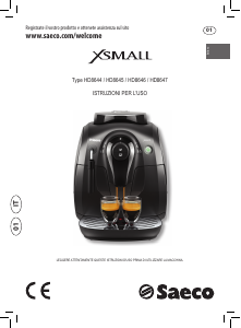 Manuale Philips Saeco HD8645 Xsmall Macchina per espresso