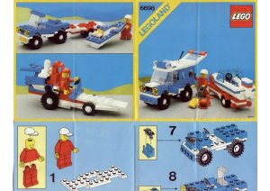 Manual de uso Lego set 6698 Town Campista con barco