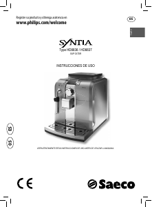 Manual de uso Philips Saeco HD8836 Syntia Máquina de café espresso