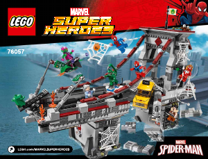 Brugsanvisning Lego set 76057 Super Heroes Spider-man – Edderkoppekrigernes ultimative kamp