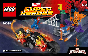 Handleiding Lego set 76058 Super Heroes Spider-man – Ghost Rider samenwerking