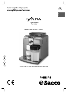 Handleiding Philips Saeco HD8838 Syntia Espresso-apparaat