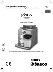 Bedienungsanleitung Philips Saeco HD8839 Syntia Espressomaschine