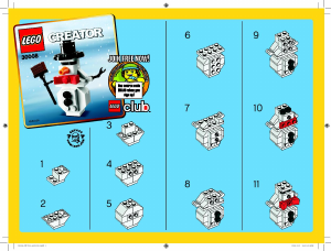 Bruksanvisning Lego set 30008 Creator Snømann