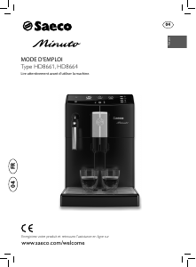 Mode d’emploi Saeco HD8661 Minuto Machine à expresso